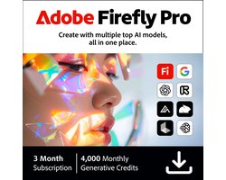Adobe Firefly Pro - 3 maanden - 1 apparaat - EN/NL/FR/DE - Digital