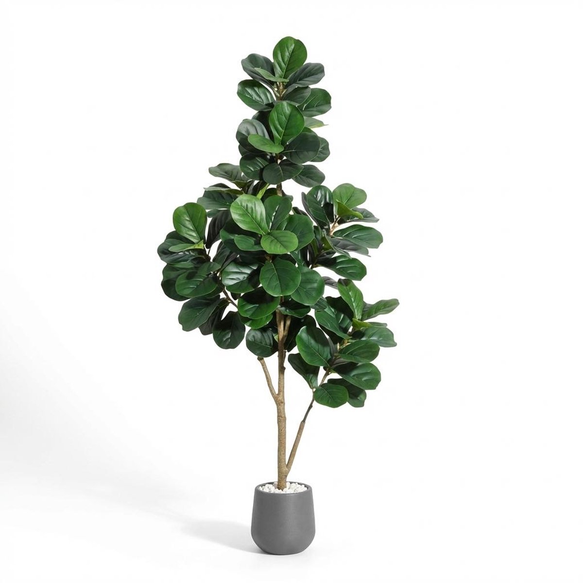 180cm Kunst vijgenbladboom - natuurgetrouwe kunst Ficus Lyrata met plantenpot - staande kunstplanten voor binnen decoratie thuis kantoor woonkamer - cadeau voor huisvesting