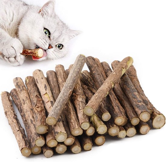 Kattenkruid Stokjes - 30 Stuks - Matatabi Stokjes voor Katten- Kattensnacks - Catnip - Matabi Stokjes - 100% Natuurlijk Catnip Kattenspeelgoed