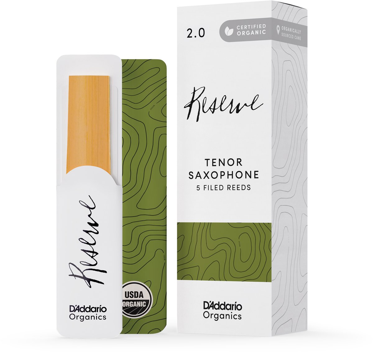 D'Addario Woodwinds ODJR1045 Organic Reserve altsaxofoonrieten, 4.5, 10-pack