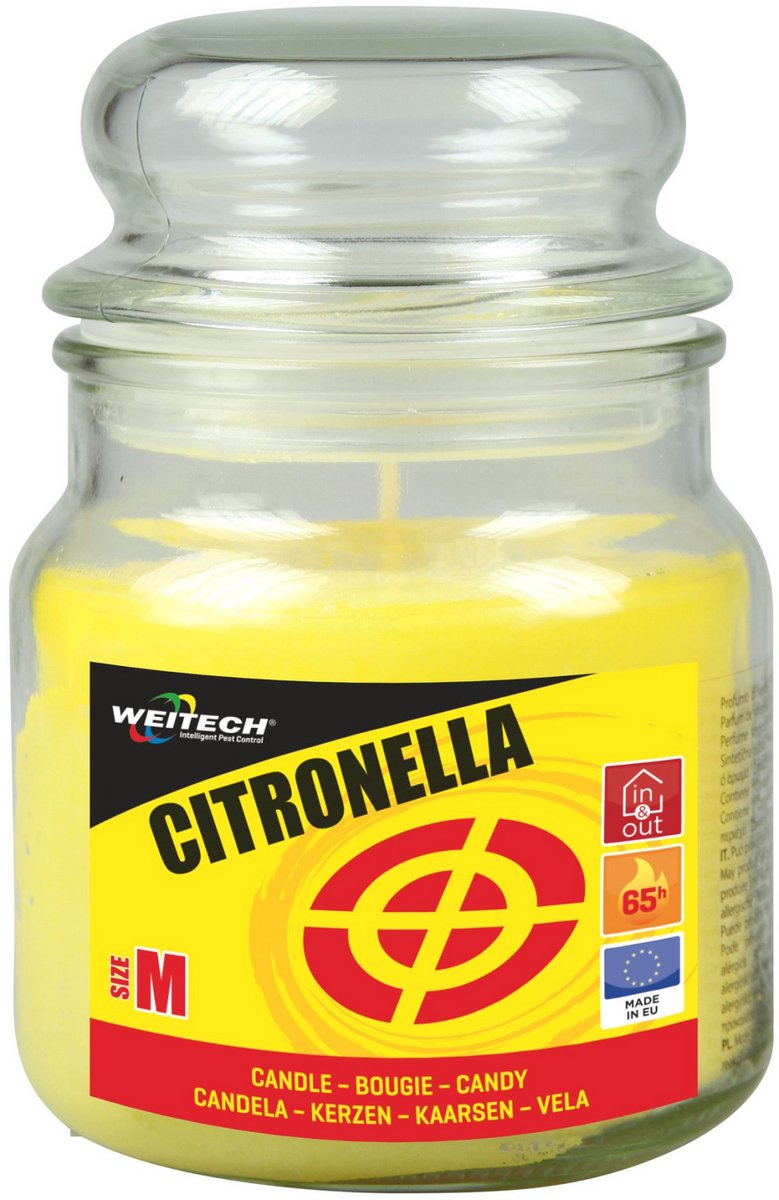 Weitech WK8025 Citronella Kaars Middel - 340g - 65 Uur brandtijd