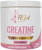 FitGirl Creatine Monohydrate Capsules – 400 Capsules – 200 Mesh Micronized Creatine – Creatine Monohydraat