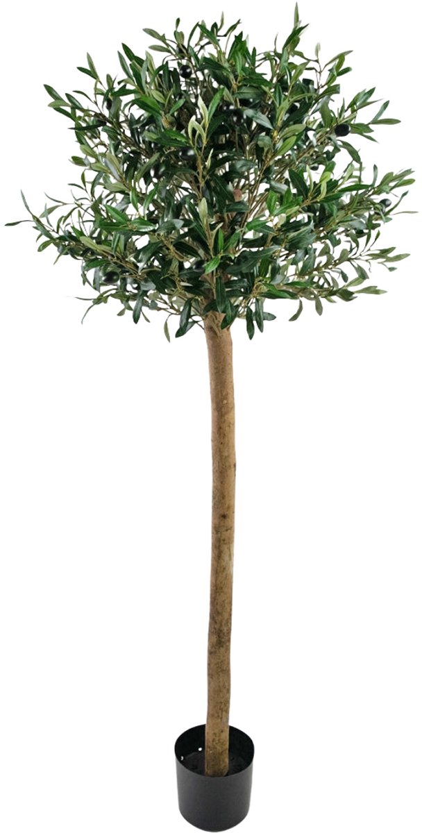 Easyplants | Kunst olijfboom UV 150 cm | Zijde | Olea | Olijfgroen