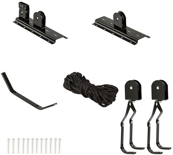 Plafond Fietslift - Fiets Ophangen aan Plafond - Universeel Ophangsysteem - Metaal Fietsenhanger — afbeelding 4