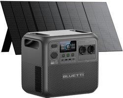 BLUETTI Elite 200 V2 – 2073,6Wh – Duurzame energie met 2 stopcontacten 2600W – met 350W Zonnepaneel PV350- LiFePO4 Draagbare Accu -voor Camping, Thuis Noodstroom