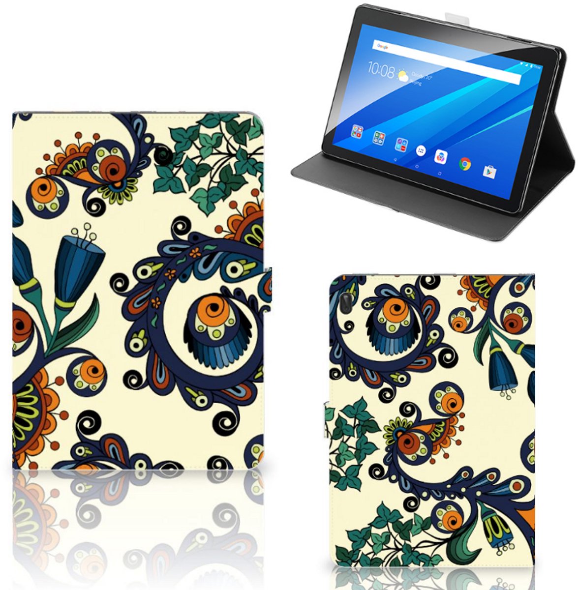 Tablet Hoes Lenovo Tab E10 Barok Flower