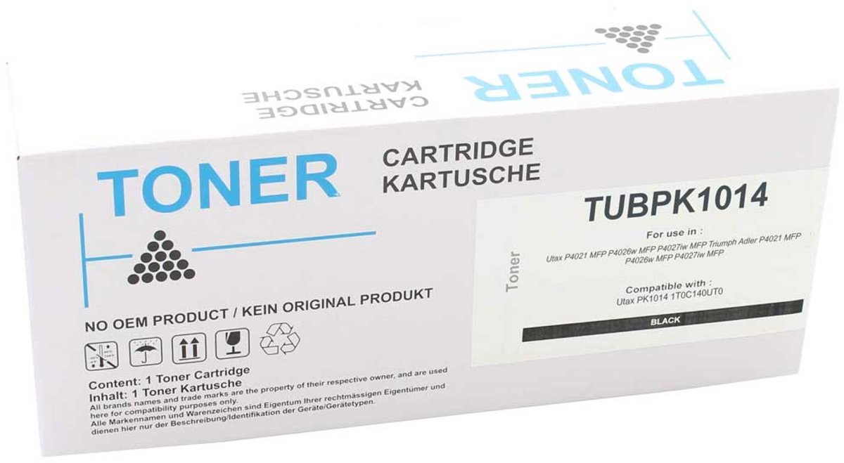 Utax - Toner cartridge - TUBPK1014 - Zwart - 10.000 pagina’s - Huismerk - geschikt voor Triumph Adler P 4021 MFP, Triumph Adler P 4026 w MFP, Triumph Adler P 4027 iw MFP, Utax P 4021 MFP, Utax P 4026 w MFP, Utax P 4027 iw MFP