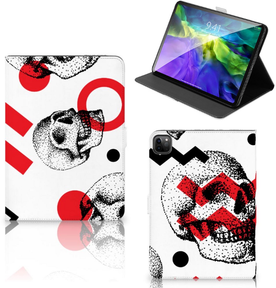 Tablettasje iPad Pro 11 2020/2021/2022 Skull Red