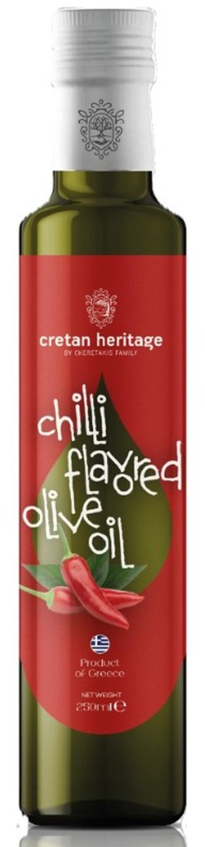 Cretan Heritage Chili Olijfolie 250 ml – Pittige Extra Vierge uit Kreta