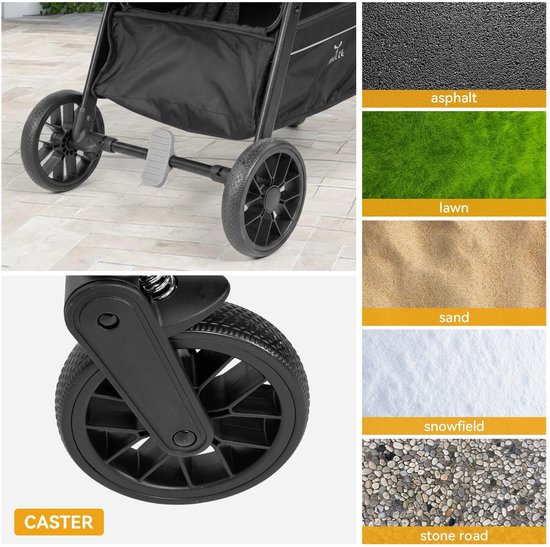 Kinderwagen - Multifunctioneel - met hoge zitplaats - schokdempende wielen - verstelbare zitting voor babyreizen - 2-in-1 — afbeelding 5