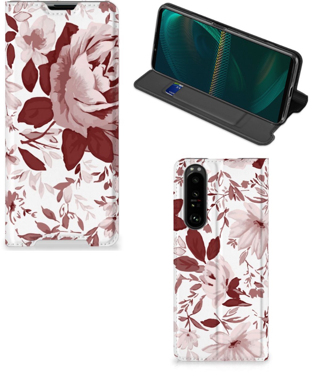 Bookcase Sony Xperia 5 III Watercolor Flowers