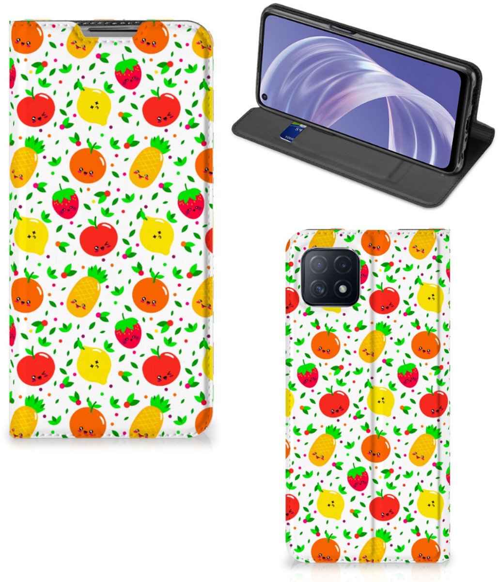 OPPO A73 5G Flip Style Cover Fruits