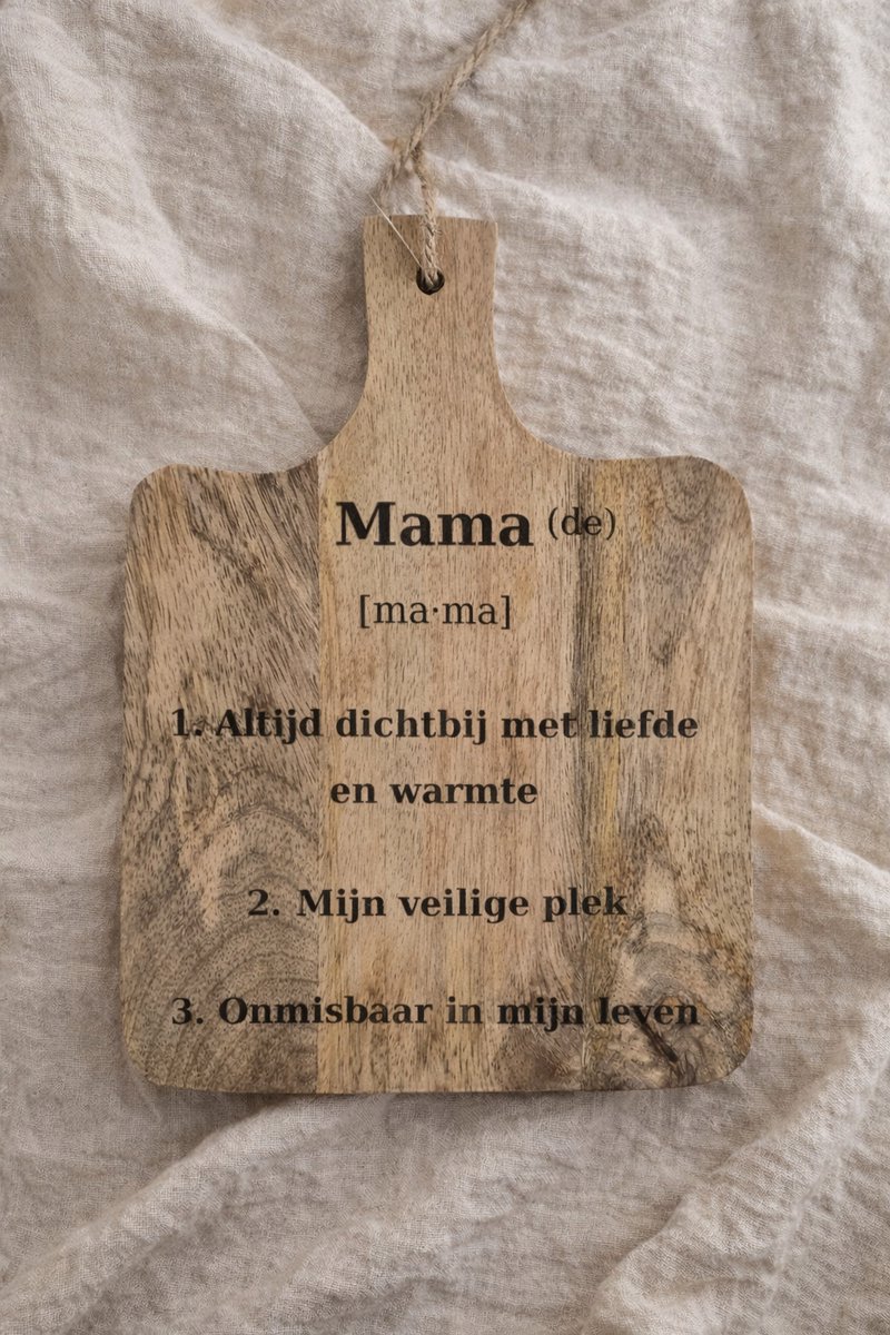 Borrelplank gegraveerd - Mama – Houten serveerplank met tekst – Cadeau voor moeder – Moederdag cadeau – Gepersonaliseerde snijplank