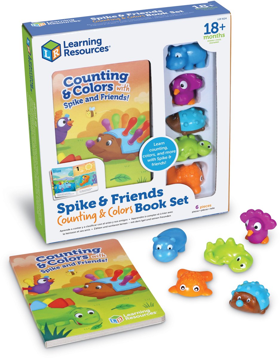 Learning Resources educatief boek Spike and Friends kleuren en tellen karton. - 3+