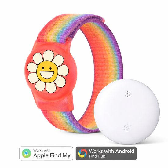 Kinder horloge - GPS armband – Werkt met Android Find My Hub – Waterdicht – Inclusief Tracker - Met Geluidssignaal