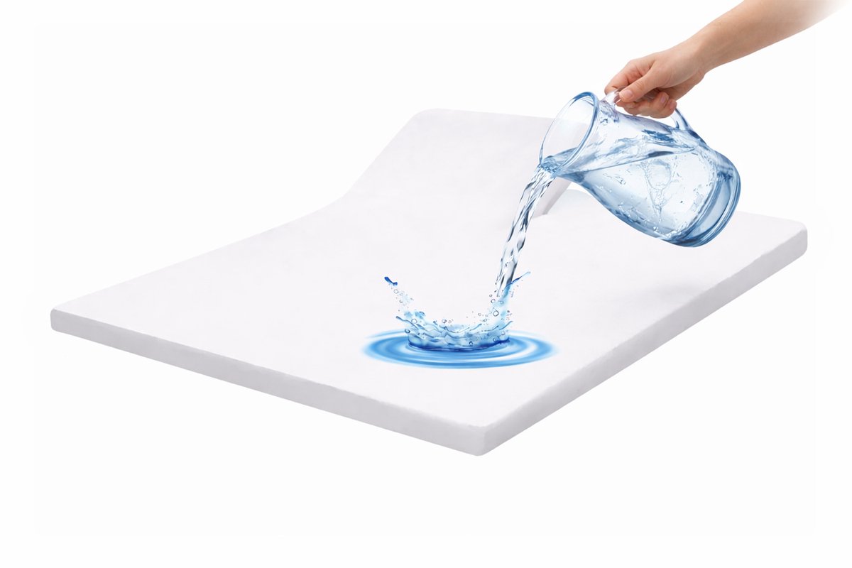 Princess Line Waterdichte Splittopperbeschermer 160x200 – Ultra-Soft Badstof Hoeslaken – Ademend & Comfortabel – Voor Elektrisch Verstelbaar Bed – Wit