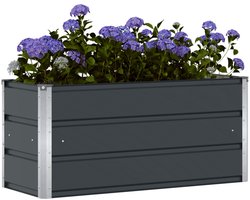 vidaXL - Plantenbak - Antraciet - 100 - x - 40 - x - 45 - cm - Staal