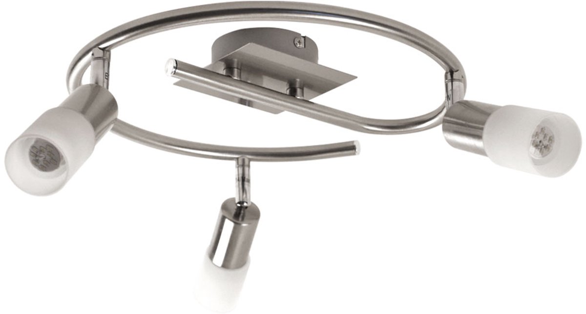 LED 9 watt plafondspot spot beweegbaar nikkel mat glas ACTION 938803640000