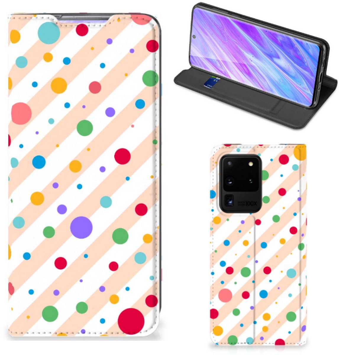 Samsung Galaxy S20 Ultra Hoesje met Magneet Dots