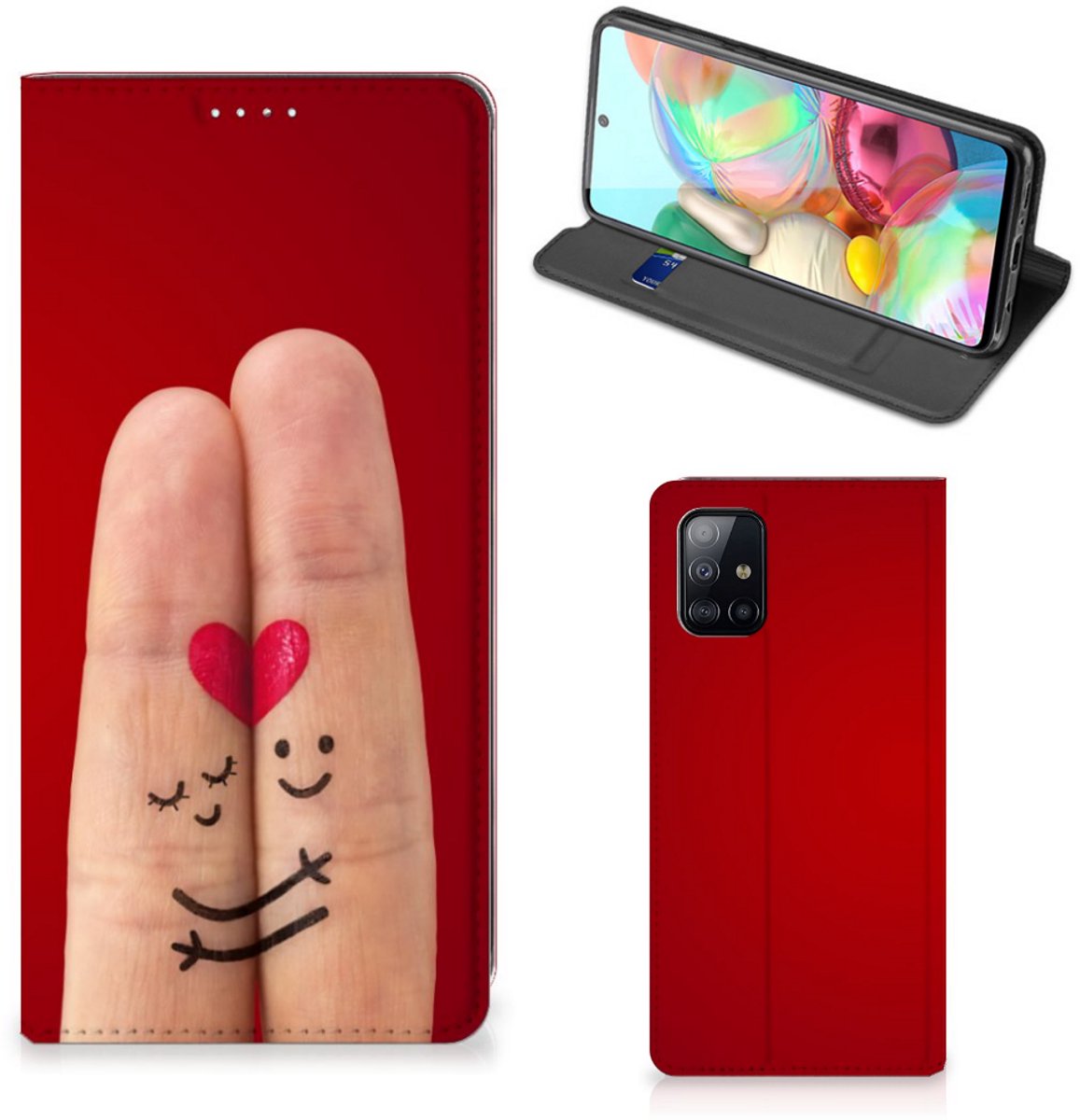 Book Case voor Samsung Galaxy A71 Hippe Standcase Liefde - Origineel Romantisch Cadeau