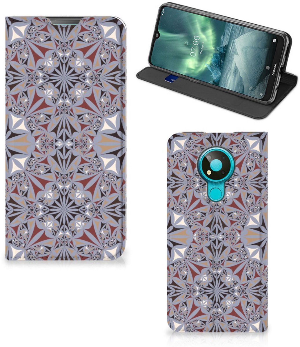 Nokia 3.4 Standcase Flower Tiles