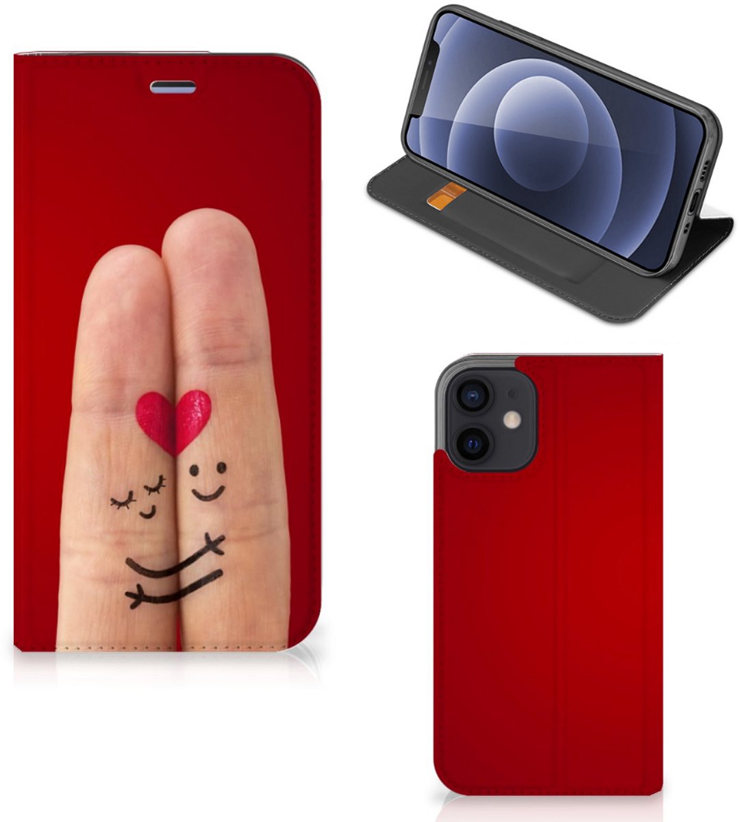 iPhone 12 Mini Hippe Standcase Liefde - Origineel Romantisch Cadeau