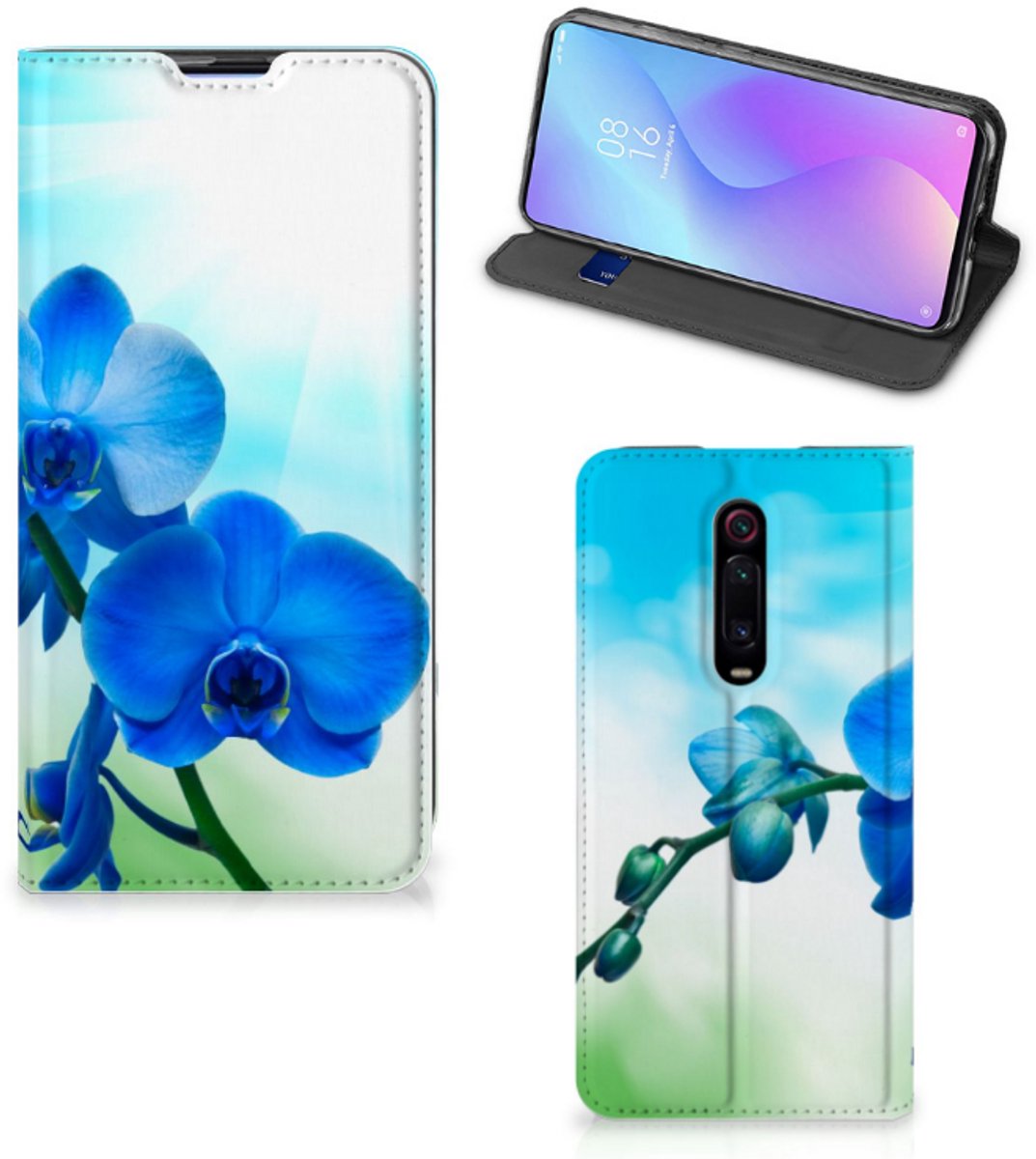 Xiaomi Redmi K20 Pro Smart Cover Orchidee Blauw - Cadeau voor je Moeder