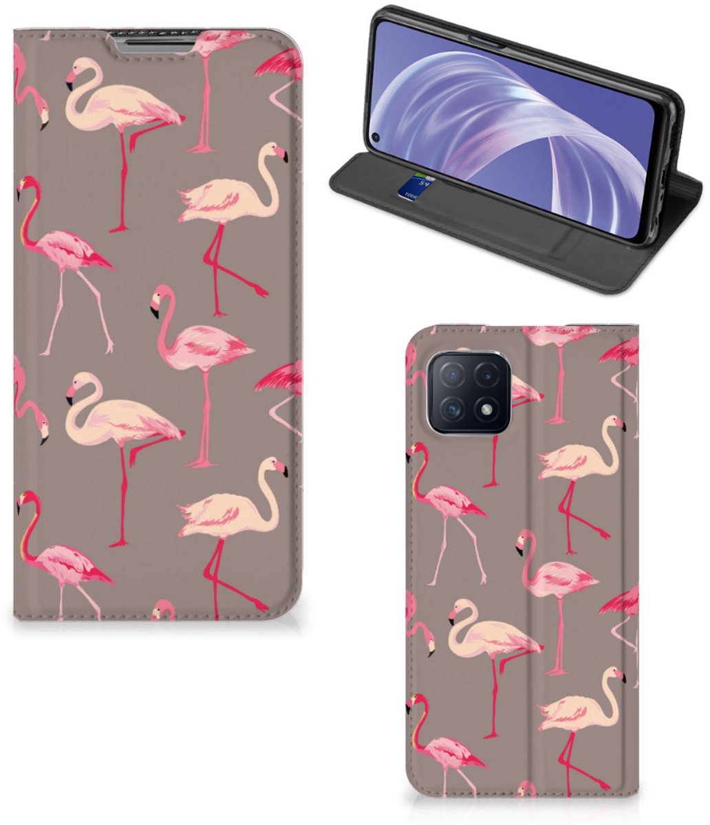 OPPO A73 5G Hoesje maken Flamingo
