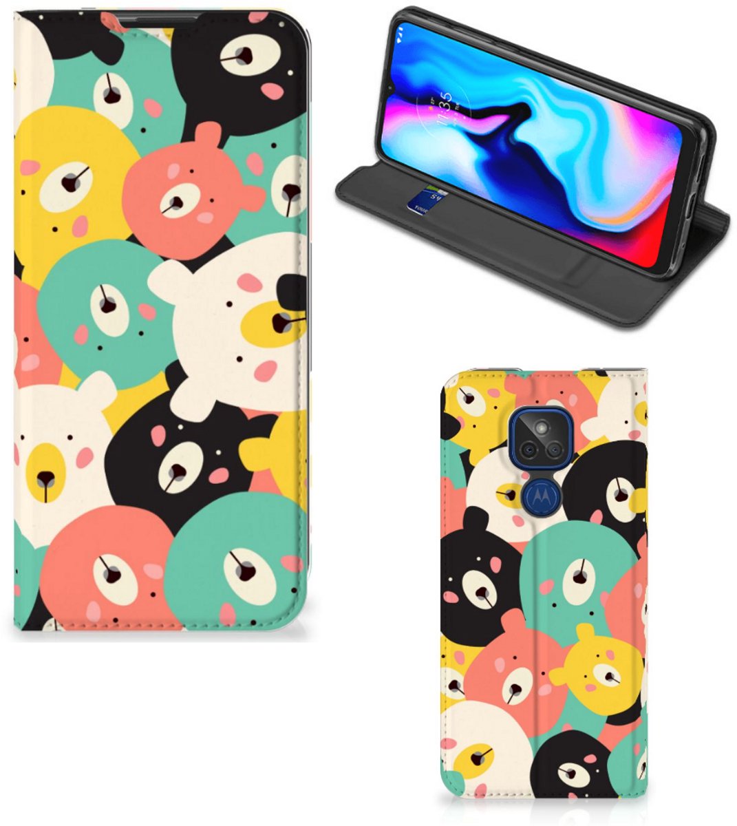 Motorola Moto G9 Play Magnet Case Bears
