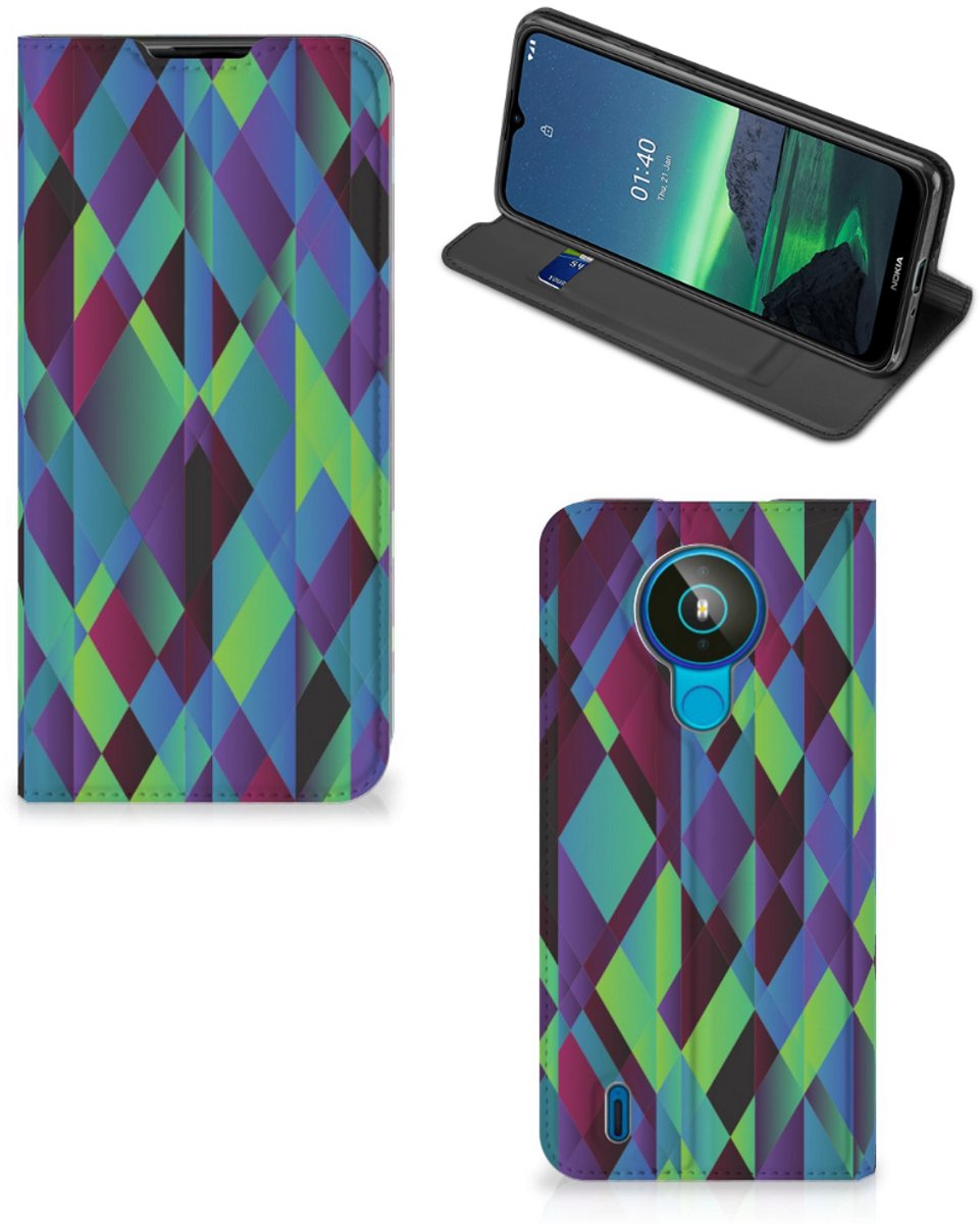 Nokia 1.4 Stand Case Abstract Green Blue