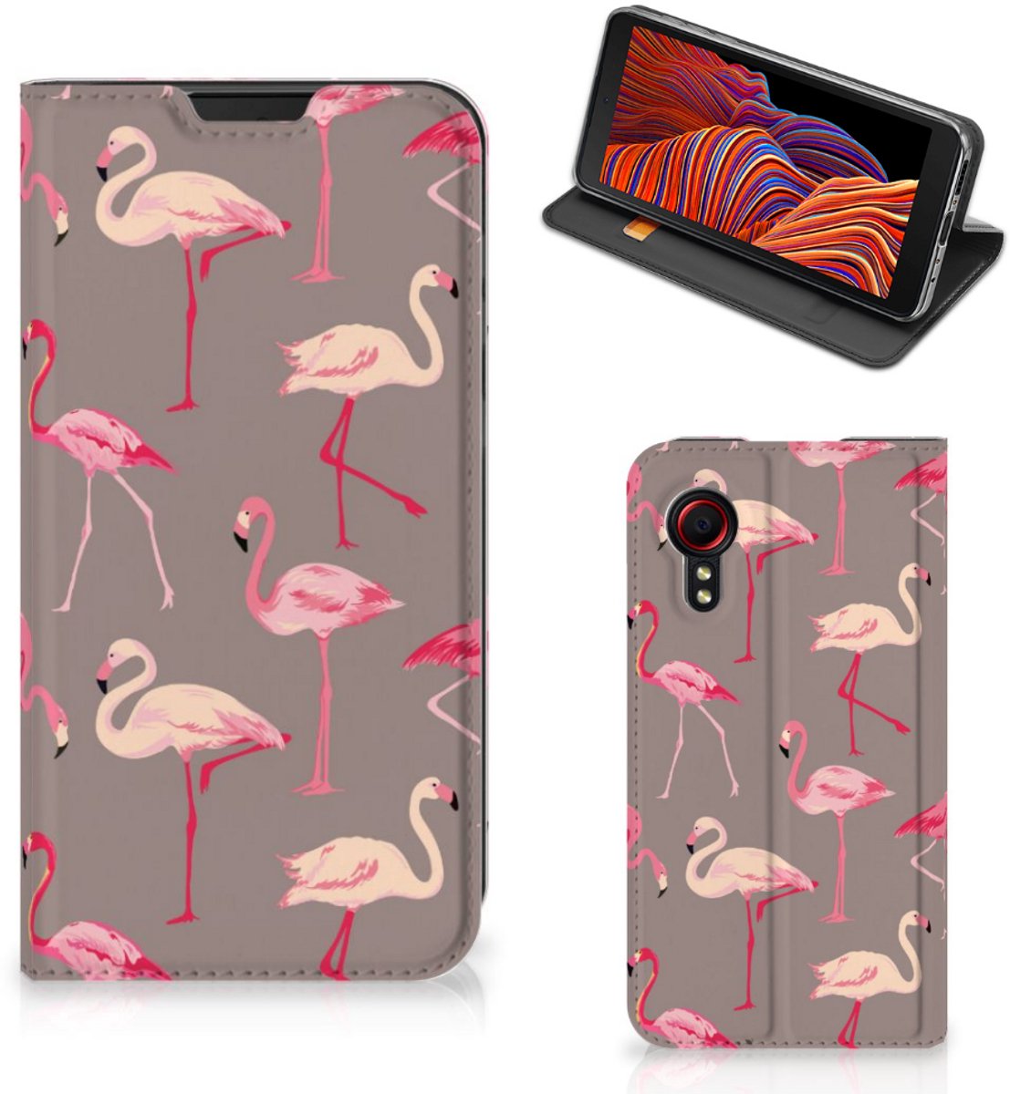 Samsung Galaxy Xcover 5 Hoesje maken Flamingo