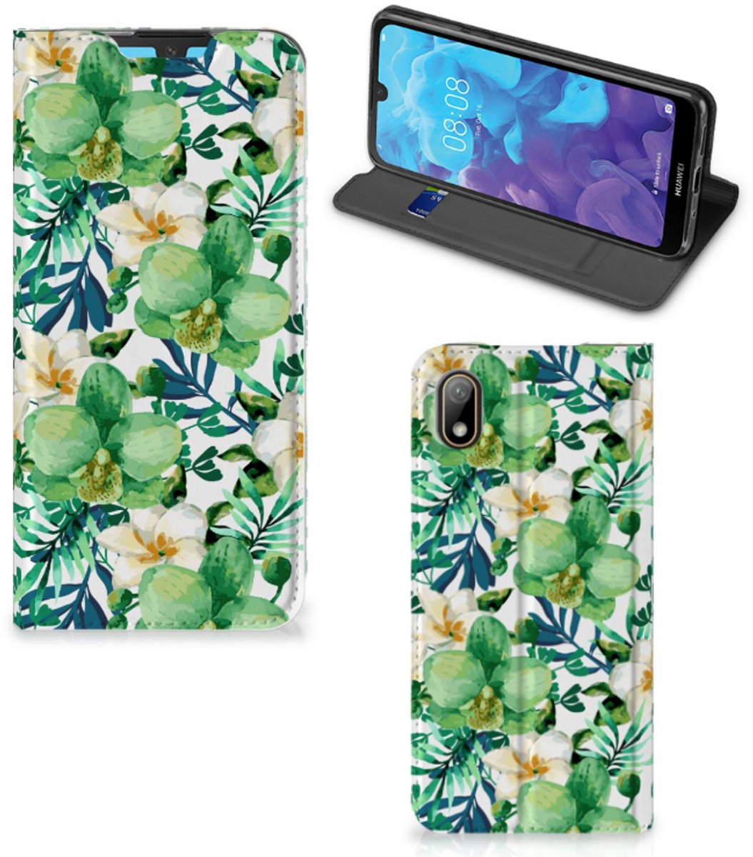 Huawei Y5 (2019) Smart Cover Orchidee Groen