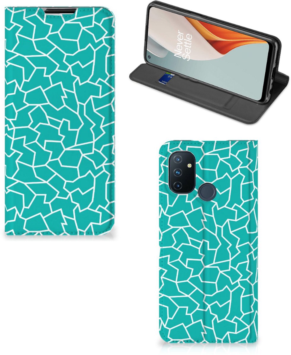 OnePlus Nord N100 Bookcase Cracks Blue
