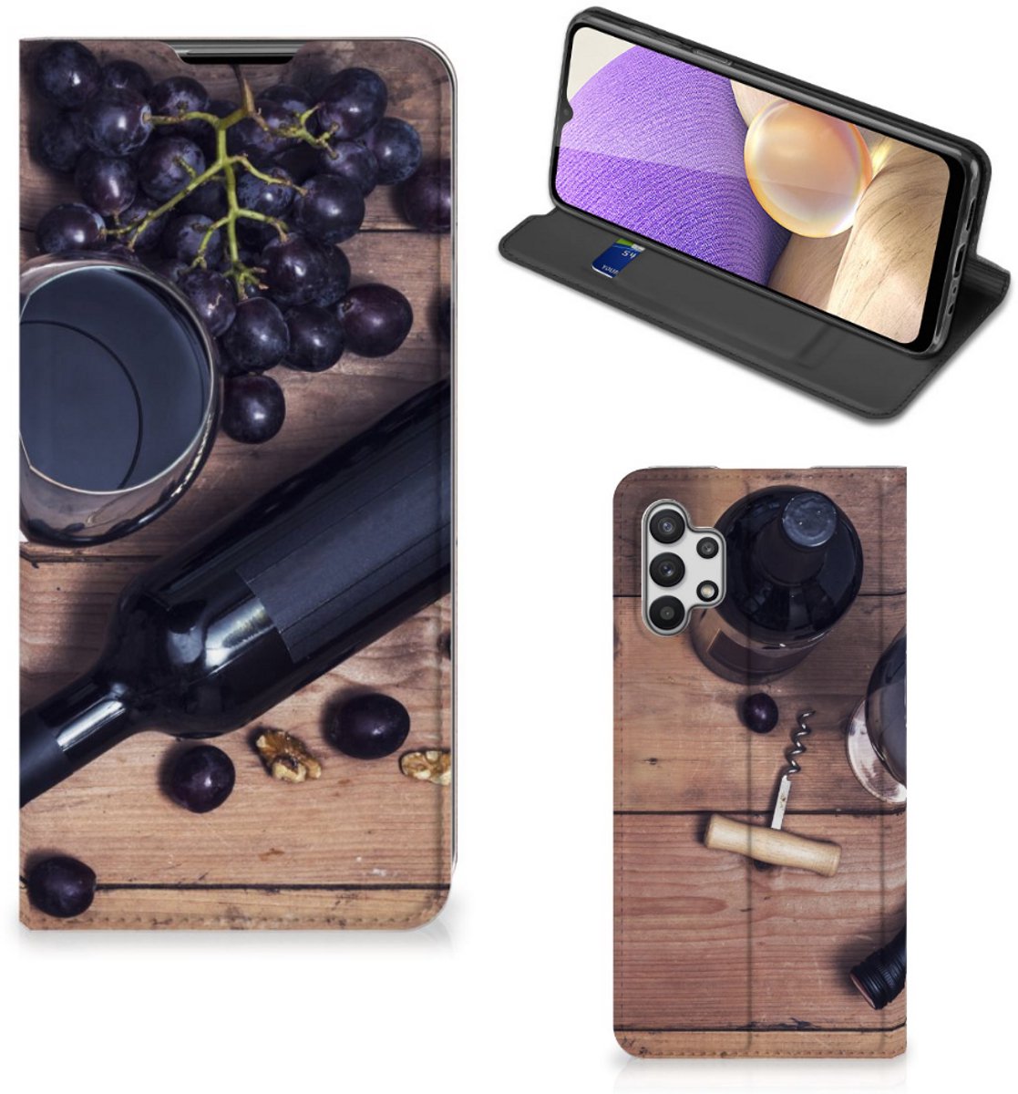 Samsung Galaxy A32 5G Flip Style Cover Wijn