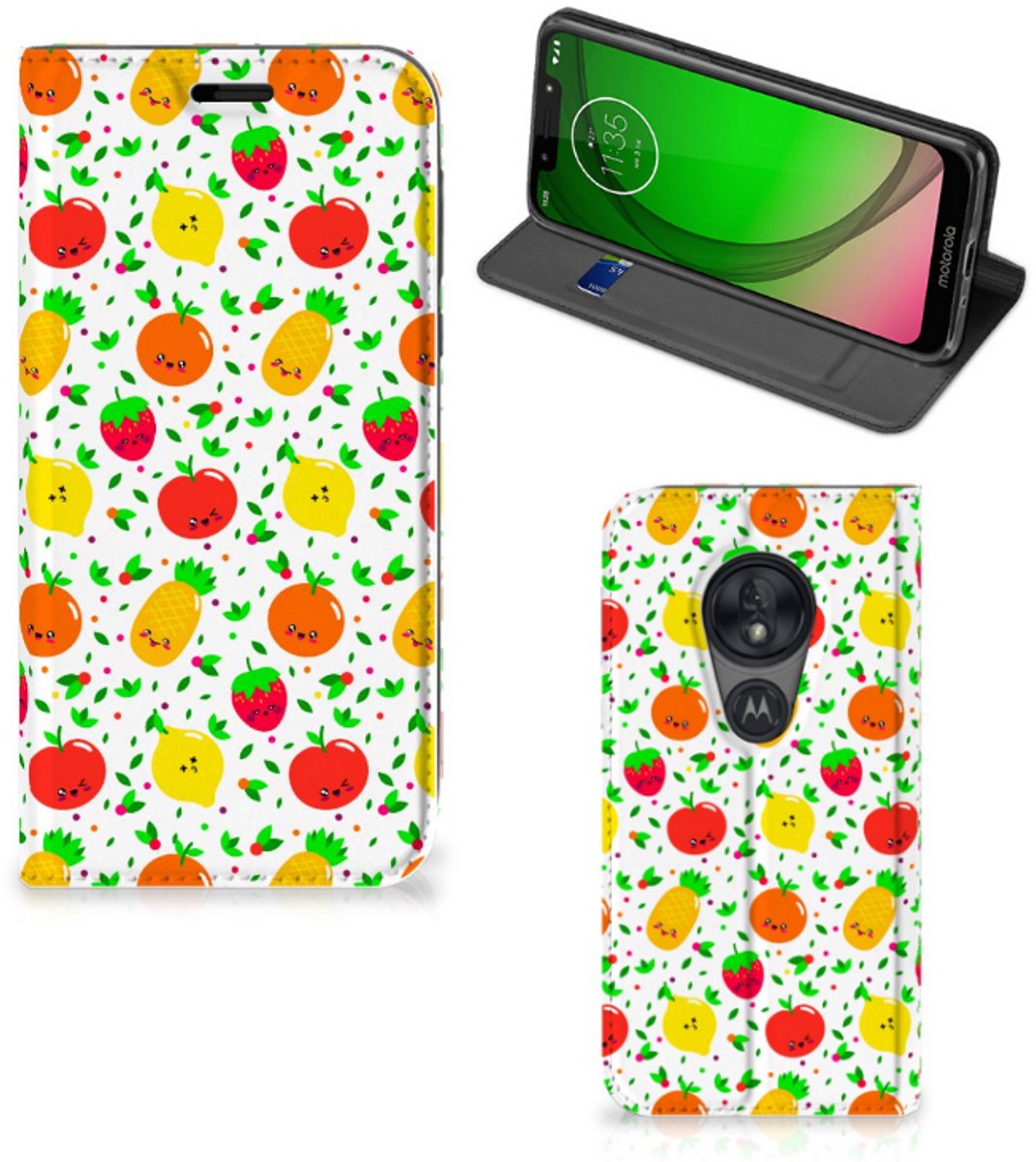 Motorola Moto G7 Play Flip Style Cover Fruits