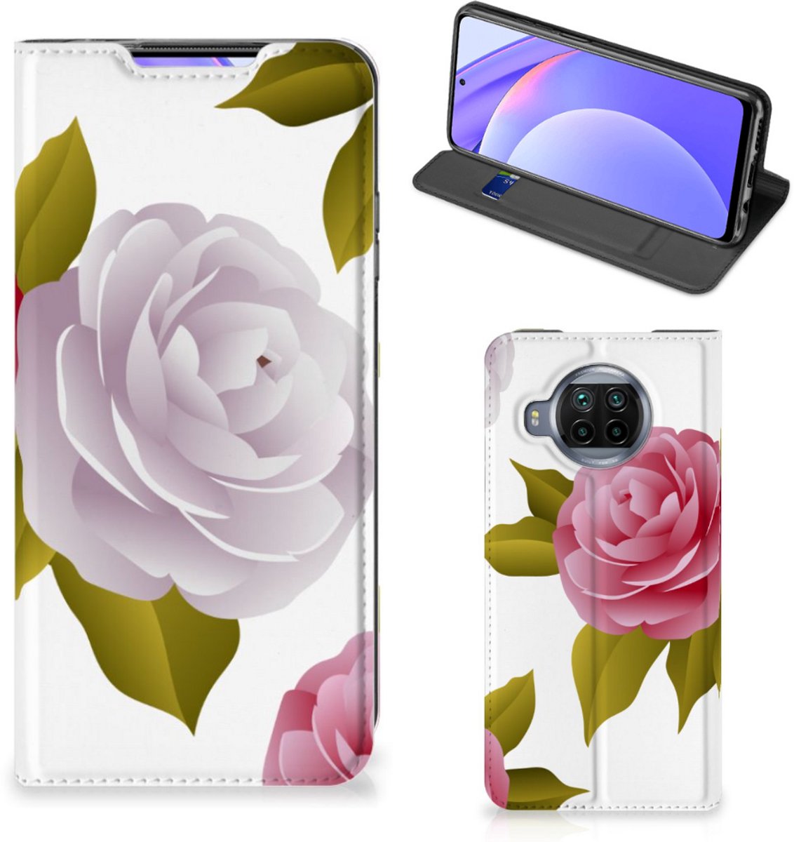 Xiaomi Mi 10T Lite Smart Cover Roses