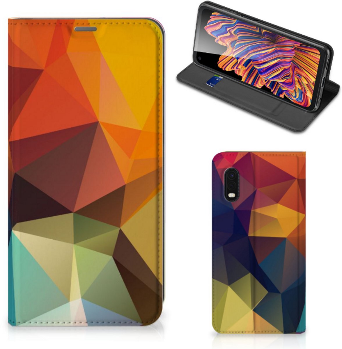 Samsung Xcover Pro Stand Case Polygon Color