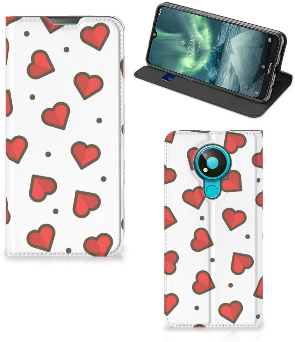 Nokia 3.4 Hoesje met Magneet Hearts