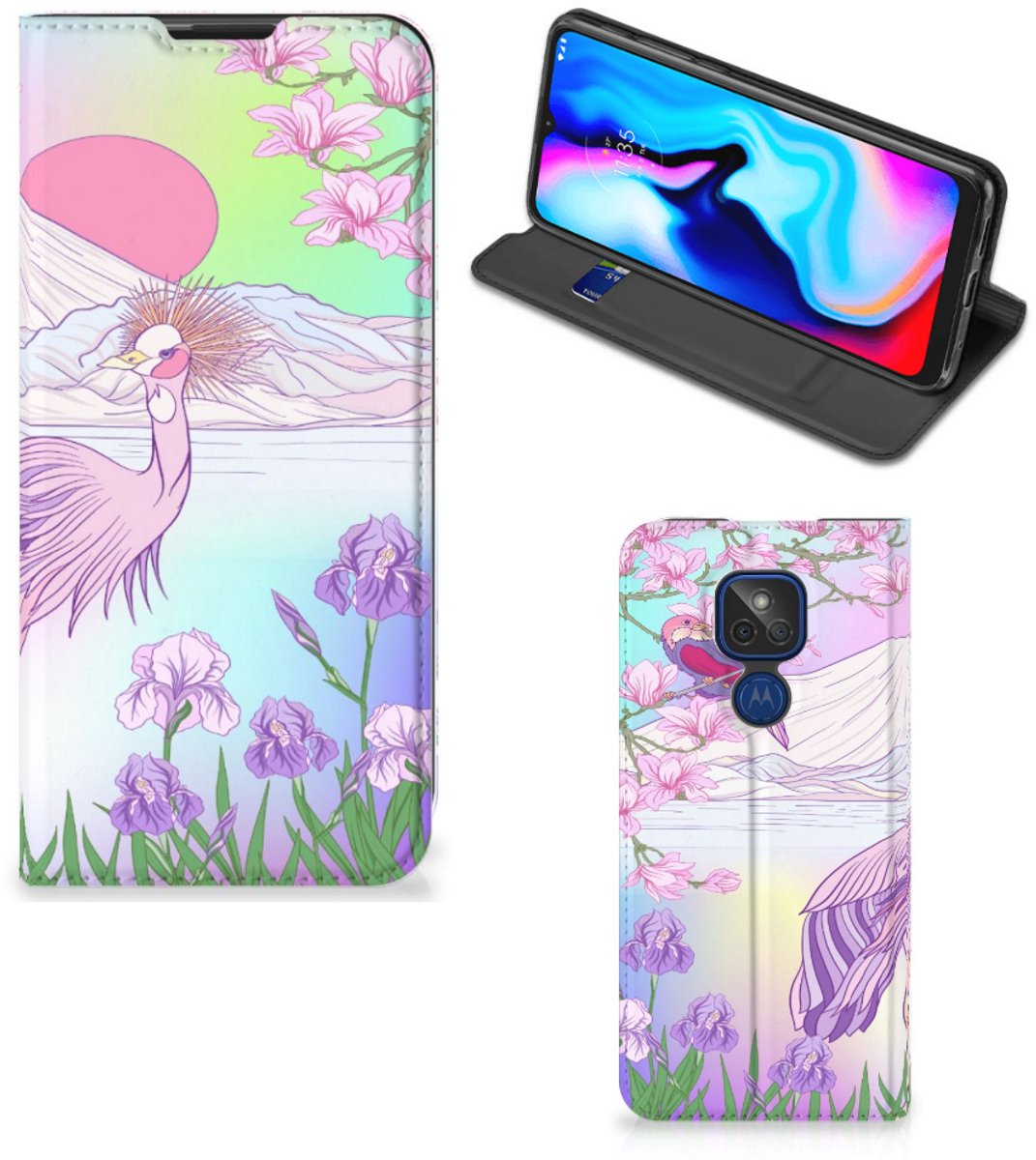 Book Case voor Motorola Moto G9 Play Hoesje maken Bird