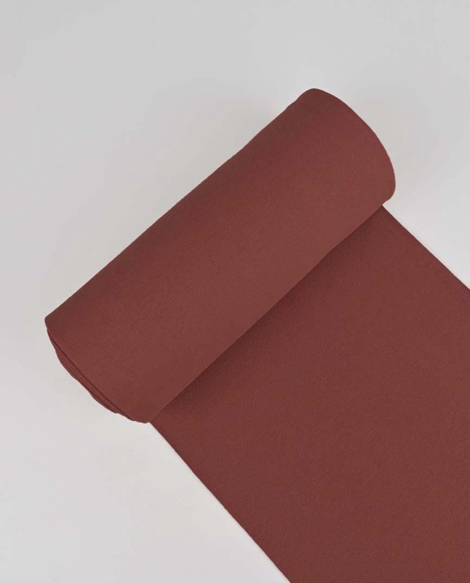 Boordstof Donker Brique / Steenrood – 95% Katoen & 5% Elasthaan – 70 cm Rondgebreid – Oeko-Tex – 260 gr/m²