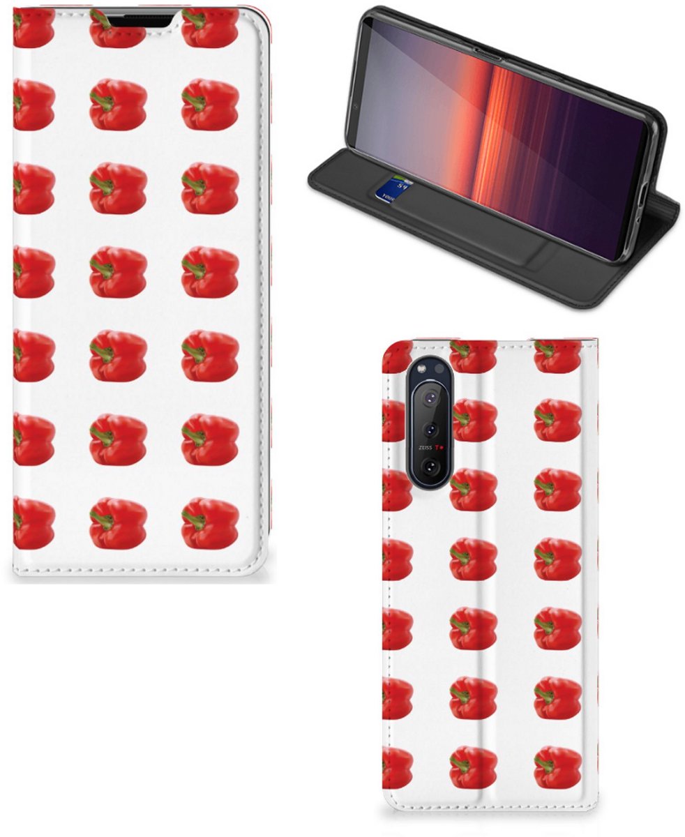 Sony Xperia 5 II Flip Style Cover Paprika Red