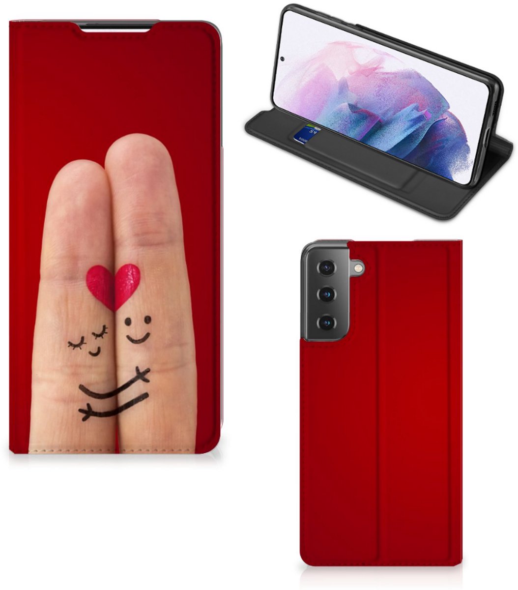 Samsung Galaxy S21 Plus Hippe Standcase Liefde - Origineel Romantisch Cadeau
