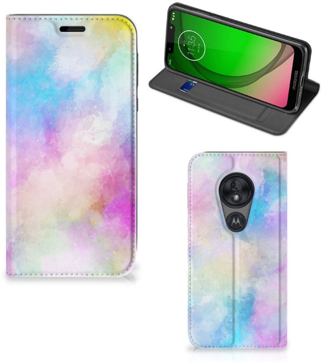 Bookcase Motorola Moto G7 Play Watercolor Light