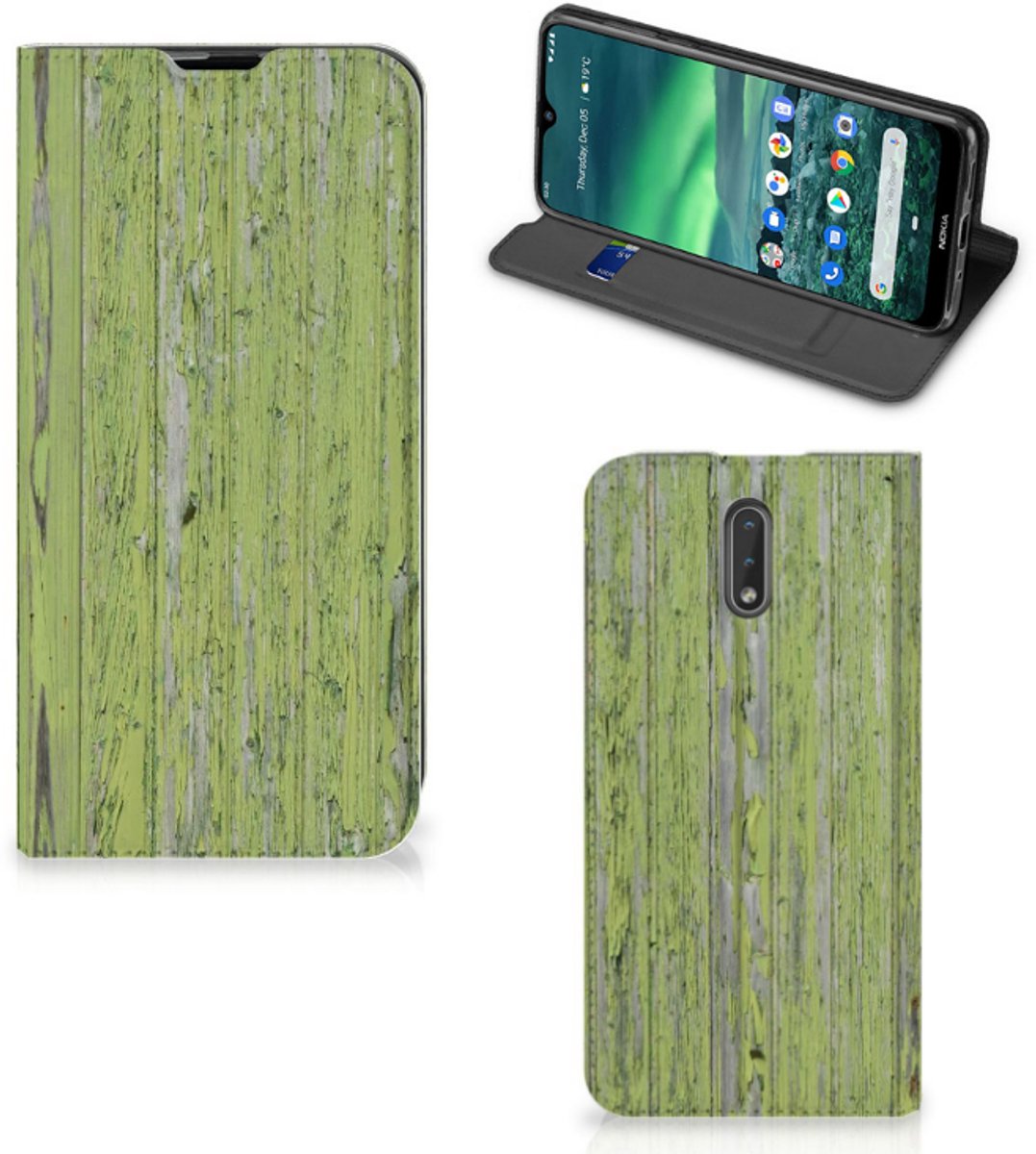 Nokia 2.3 Book Wallet Case Green Wood