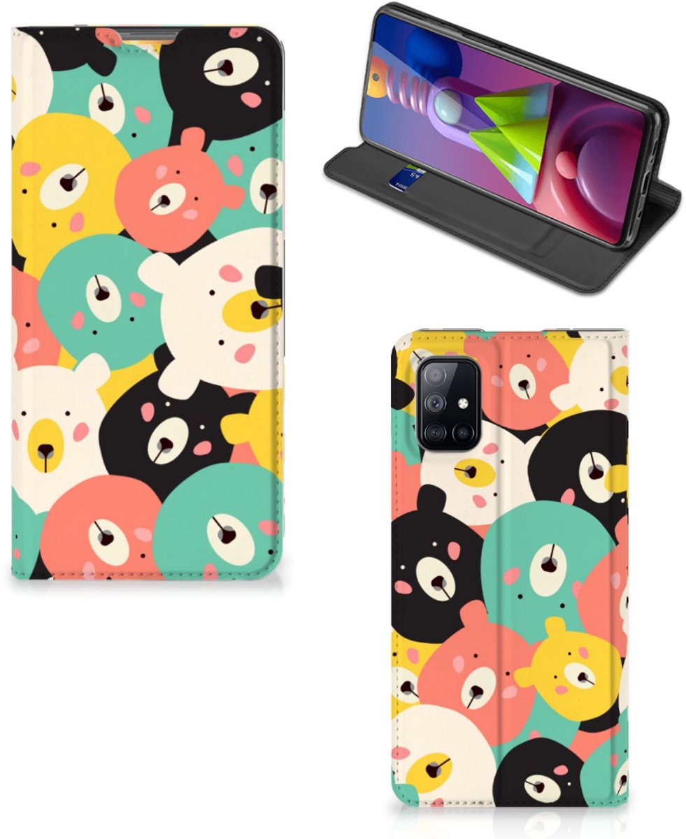 Standcase Hoesje voor Samsung Galaxy M51 Magnet Case Bears
