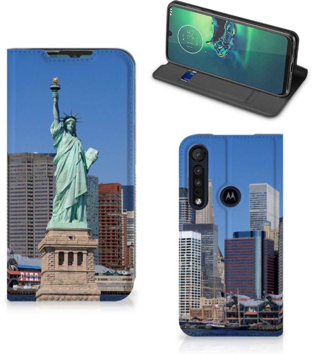 Book Case voor Motorola G8 Plus Book Cover Vrijheidsbeeld
