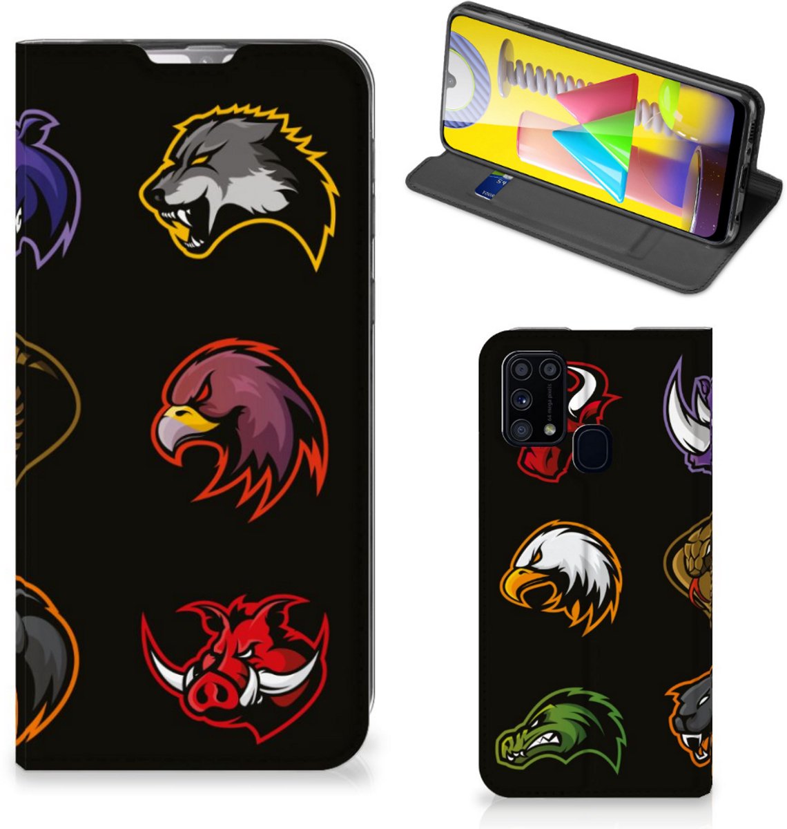 Book Case voor Samsung Galaxy M31 Magnet Case Cartoon
