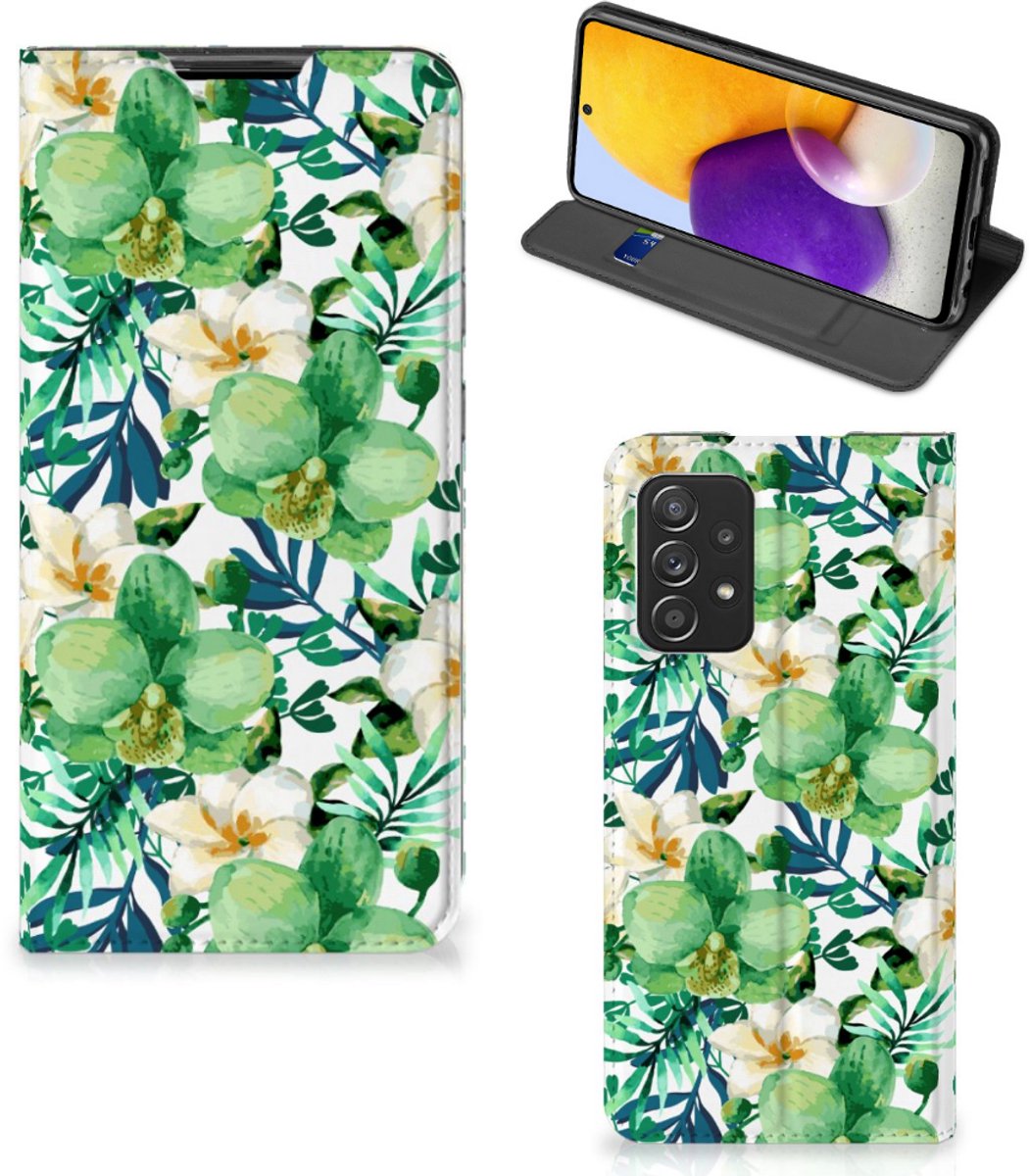 Samsung Galaxy A72 (5G/4G) Smart Cover Orchidee Groen