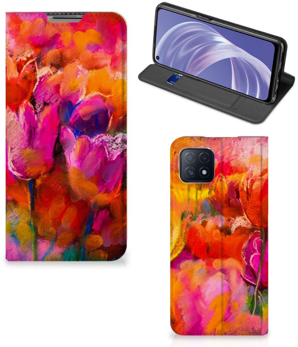 Bookcase OPPO A73 5G Tulips