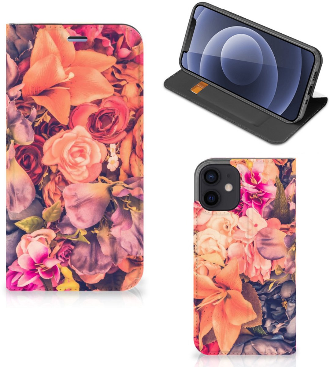 iPhone 12 Mini Smart Cover Bosje Bloemen